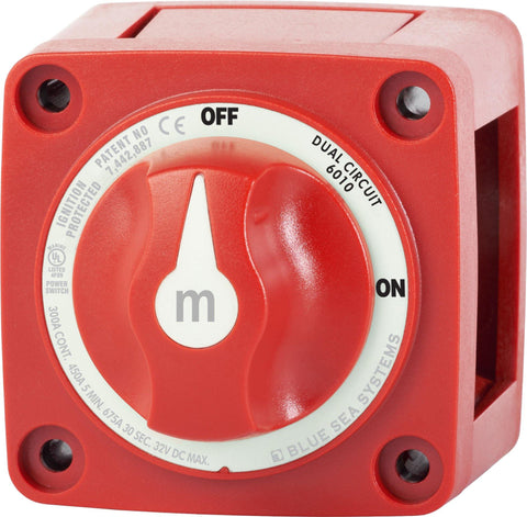 m-Series Mini Dual Circuit Battery Switch - Red BS6010 Blue Sea 6010
