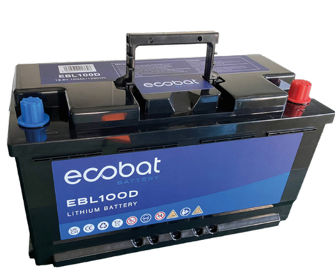 Low-Profile 12v 100ah Ecobat Lithium Leisure Battery EBL100D
