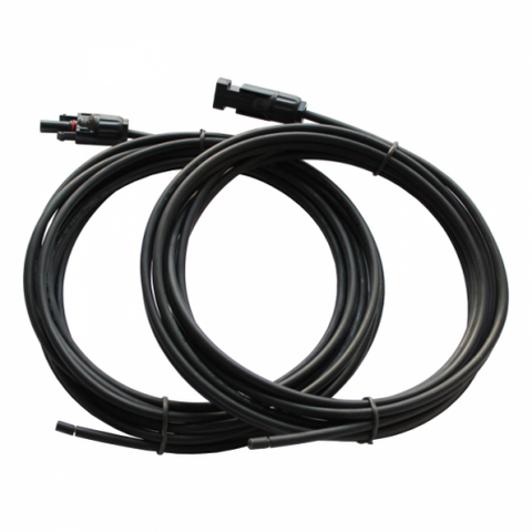 Pair Of 15 Metre Single Core Extension Cable Leads 6.0Mm For Solar Panels And Solar Charging Kits