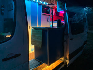 Bespoke ‘Mobile Office’ fully Off Grid LWB Sprinter Camper Conversion with 700W Solar Power system.