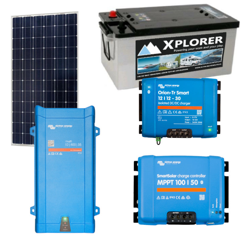 Solar Panel Kits with Batteries, Inverters & DC to DC Chargers