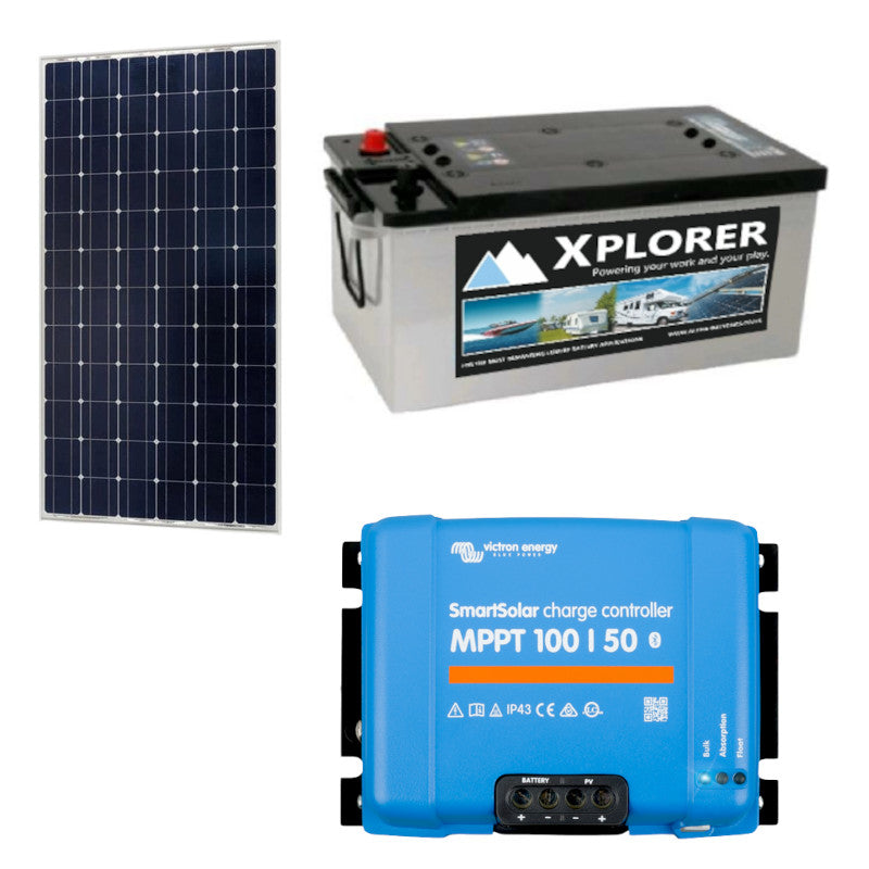 Solar Panel Kits with Leisure Batteries