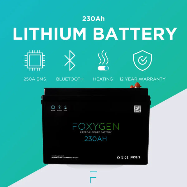 230Ah LiFePO4 Battery with Bluetooth & Heating FOX12V-230AH
