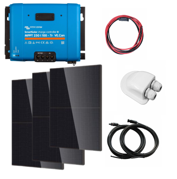 1350w Off-grid Solar Kit with all black Panels & Victron MPPT