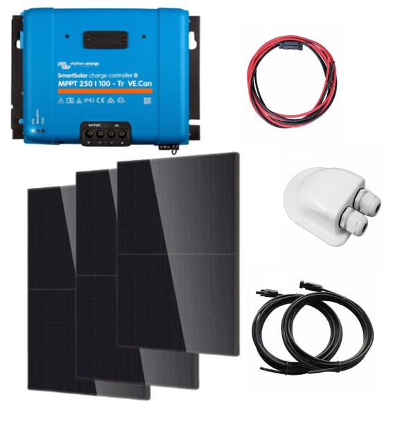 1350w Off-grid Solar Kit with all black Panels & Victron MPPT
