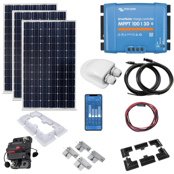 Victron 390W Monocrystalline Solar kit with SmartSolar 100/30 MPPT, Cables & MC4s