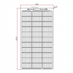 100W black semi-flexible fibreglass solar panel with durable ETFE coating