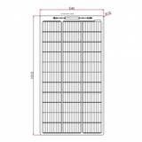 100W black semi-flexible fibreglass solar panel with durable ETFE coating