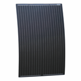 120W black semi-flexible fibreglass solar panel with round rear junction box and 3m cable, with durable ETFE coating