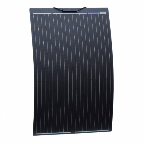 120W Black Semi-Flexible Fibreglass Solar Panel with Durable ETFE Coating
