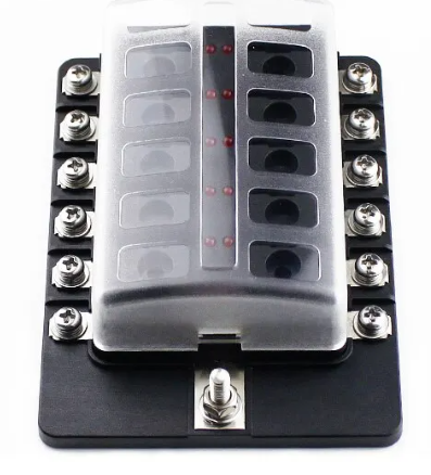12 Ways Blade Fuse Holder Block with Warning LEDs
