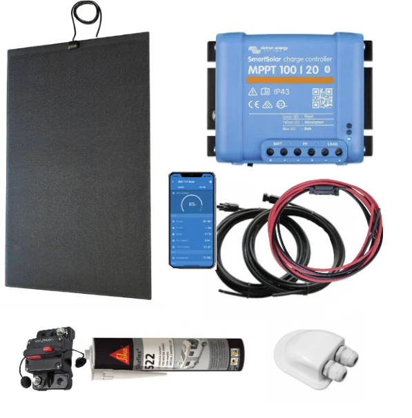165w Flexible Durable Solar Panel Kit with Victron SmartSolar MPPT