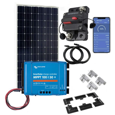 330w Premium Large Solar Panel Kit with Victron Smartsolar MPPT perfect for Campervan Off-Grid Living