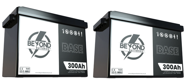 BASE600 - 2  x 300Ah - Budget Friendly Lithium Iron Phosphate Batteries with Bluetooth