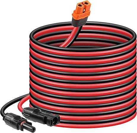 5M 12AWG Solar Panel Connector to XT60i Female Solar Panel Power Cable for Solar Panel,RV Portable Power Station,Portable Power Station,Lipo Battery (16FT/5M)