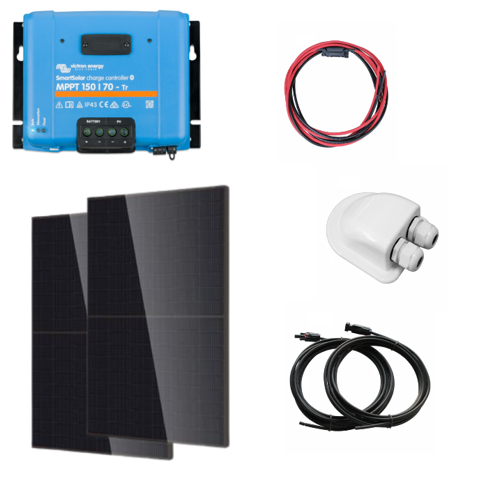 900w Off-grid Solar Kit with all black Panel & Victron MPPT