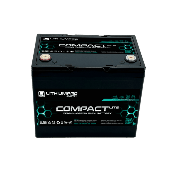 LithiumPro Energy COMPACT Lite 100AH Lithium Leisure battery