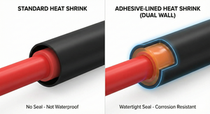 Standard vs. Adhesive-Lined Heat Shrink