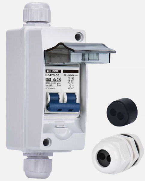 Solar PV Switch DC 63 Amp 12-500V Breaker Enclosure