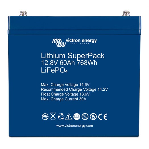 Victron Energy Lithium SuperPack 12.8V 60Ah (M6) – BAT512060705