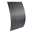 200W Black Semi-Flexible Solar Panel - Round Rear Junction Box -5M Cable - Durable Etfe Coating
