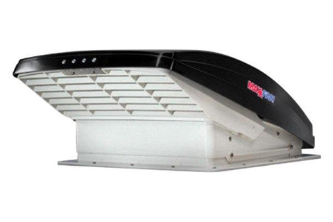 MAXXAIR 0007000K MaxxFan Deluxe Fan with Remote and White Lid, Smoke