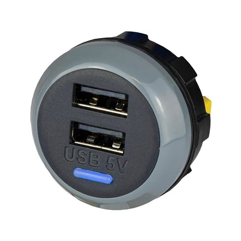 Alfatronix PVPWP-AA Slimline IP65 Double USB A Charger - Rear Fit