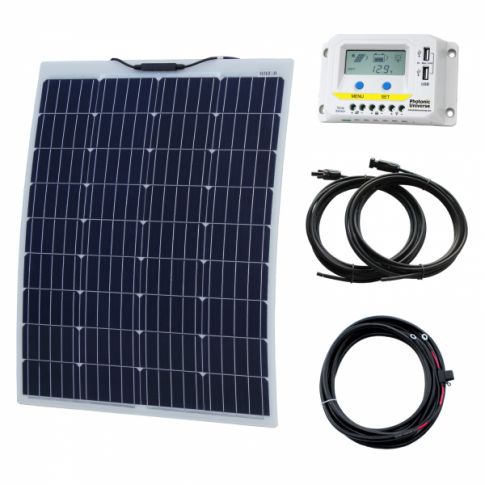 100W 12V Reinforced Semi-Flexible Solar Charging Kit