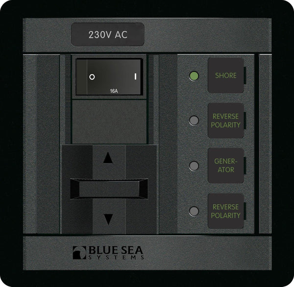 Blue Sea  1209 Panel 360 230VAC SourceSel 16A RR (replaces 1209B-BSS)