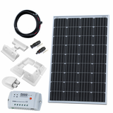 120W 12V Solar Charging Kit (German Solar Cells) With 10A Controller, Mounting Brackets And Cables