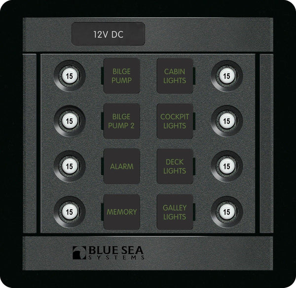 Blue Sea  1450 Panel 360 DC 8pos CLB S (replaces 1450B-BSS)