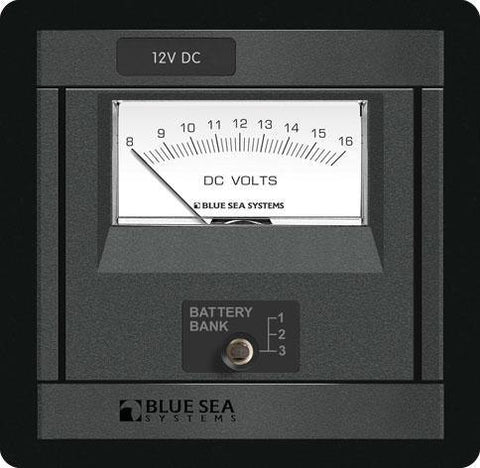 Blue Sea  1473 Panel 360 DC 8?16V Analg Voltmeter (replaces 1473B-BSS)