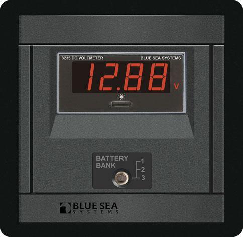 Blue Sea  1474 Panel 360 DC 7?60V Digit Voltmeter 3pos (replaces 1474B-BSS)