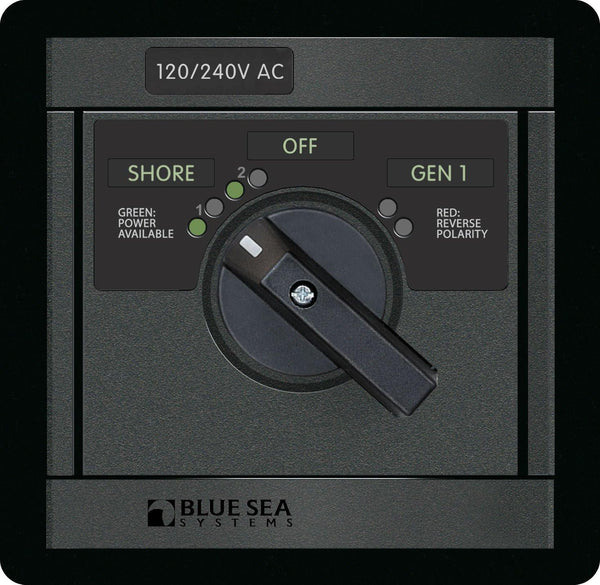 Blue Sea  1480 Panel 360 120/240VAC Rotary65AOFF+2 (replaces 1480B-BSS)