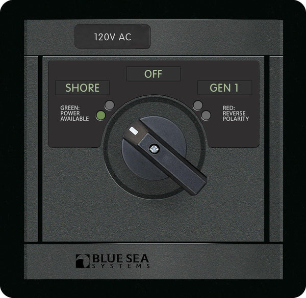 Blue Sea  1481 Panel 360 120VAC Rotary30A OFF+2 (replaces 1481B-BSS)