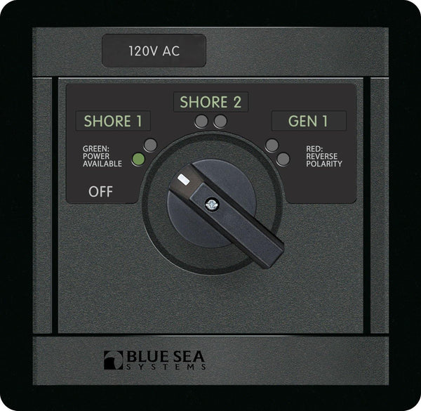 Blue Sea  1482 Panel 360 120VAC Rotary30A OFF+3 (replaces 1482B-BSS)