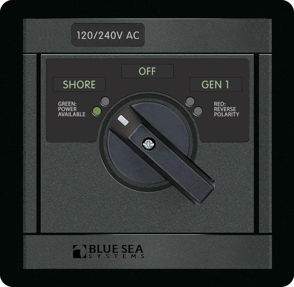 Blue Sea  1487 Panel 360 120/240VAC Rotary65AOFF+2 (replaces 1487B-BSS)