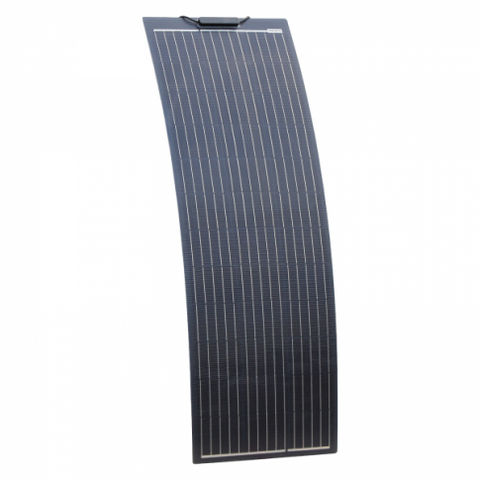 130W Black Reinforced Narrow Semi-Flexible Solar Panel With A Durable Etfe Coating (German Solar Cells)