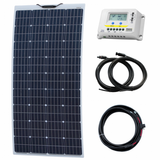 160W 12V Reinforced Semi-Flexible Solar Charging Kit