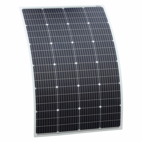 150W Semi-Flexible Fibreglass Solar Panel With A Round Rear Junction Box And 3M Cable, With Durable Etfe Coating