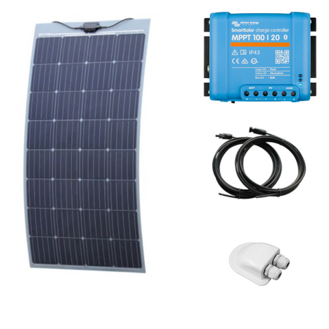 210w Flexible Durable Solar Panel Complete Kit with Victron Energy 100/20 SmartSolar MPPT
