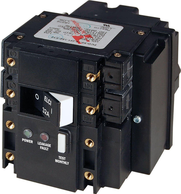 Blue Sea  3092 ELCI C-Series 230VAC 32A Double Pole 30mA Trip FR