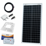 40W 12V Solar Charging Kit With 10A Controller, Mounting Brackets And Cables