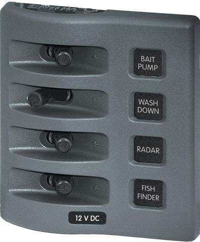Blue Sea  4305 Panel WD Switch Only 4pos Grey (replaces 4305B-BSS)