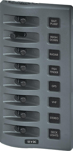 Blue Sea  4309 Panel WD Switch Only 8pos Grey (replaces 4309B-BSS)