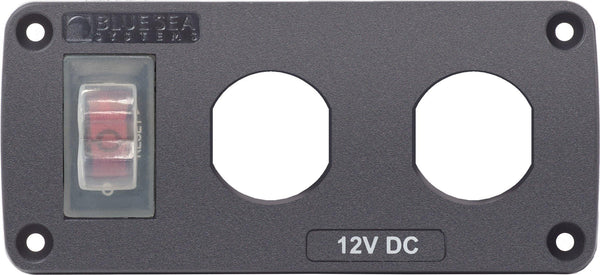 Blue Sea  4364 Panel Acc H2O 2 Socket Blank