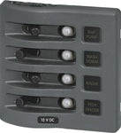 Blue Sea  4374 Panel WD 12VDC CLB 4pos Grey (replaces 4374B-BSS)