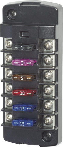 Blue Sea  5037 Fuse Block ST Blade 6 Circuits Independent