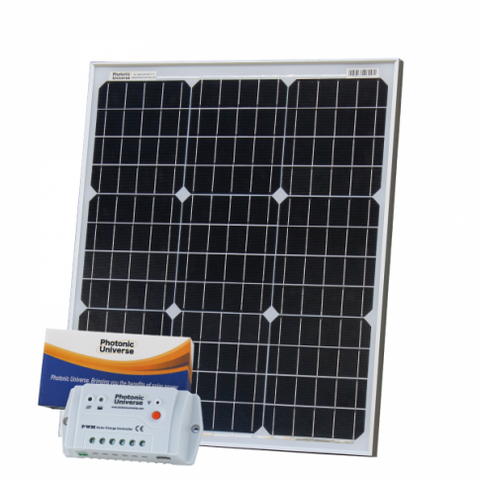 50W 12V Solar Charging Kit With 10A Controller And 5M Cable (German Solar Cells)