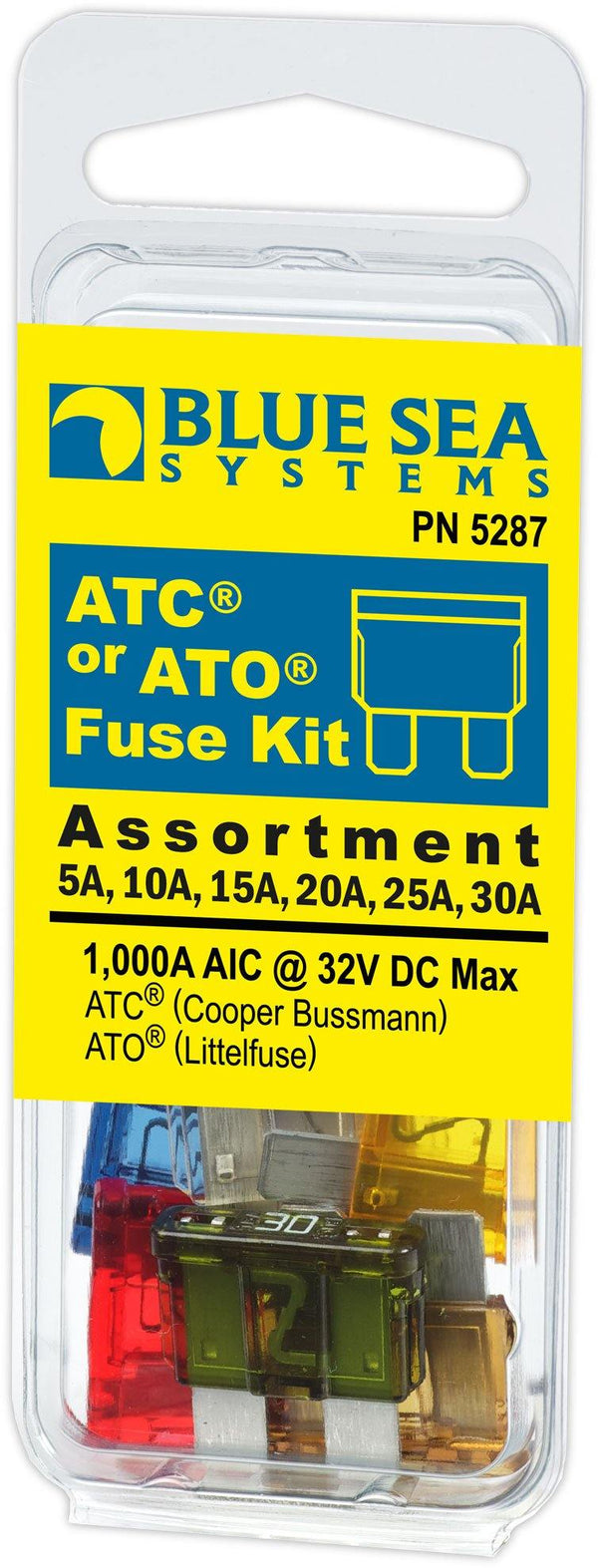 Blue Sea 5287 BS5287 Fuse Kit ATO/ATC 6pcs